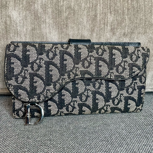 Christian Dior Oblique Vintage Saddle Wallet in Black - Excellent Condition! - Picture 8 of 16